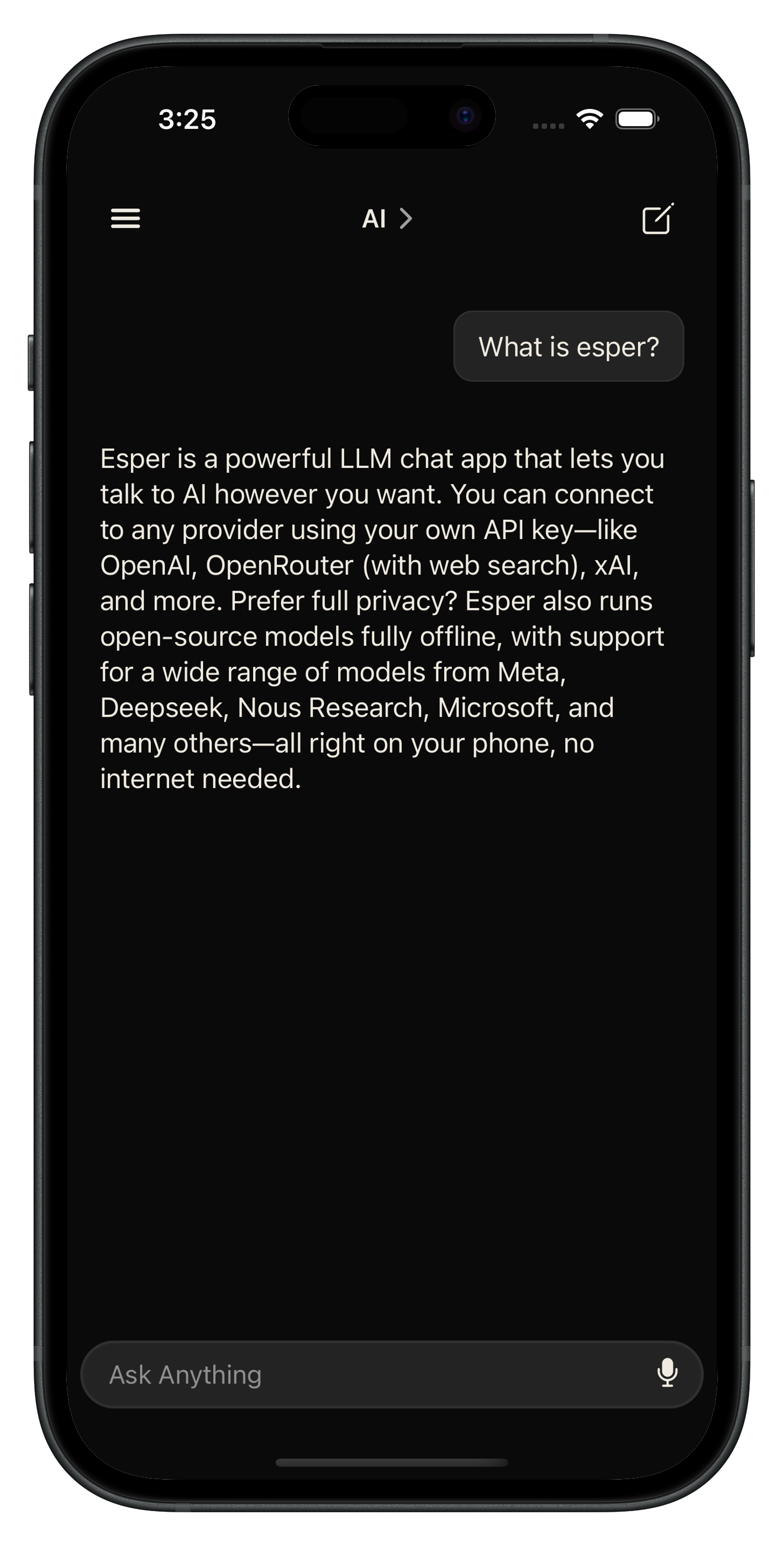 Esper App Screenshot